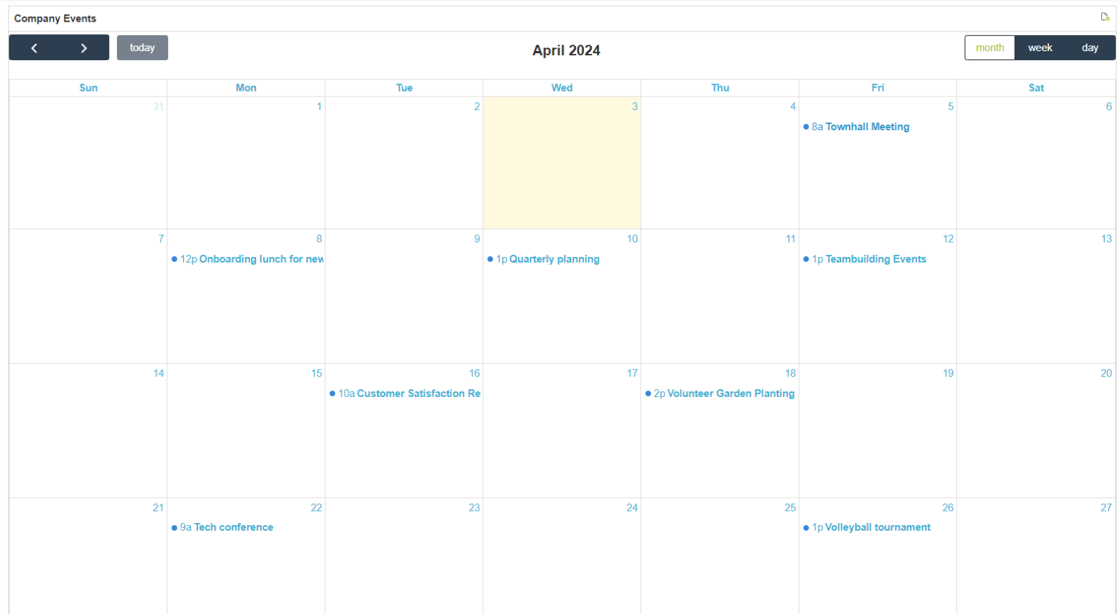 A calendar with a yellow square Description automatically generated